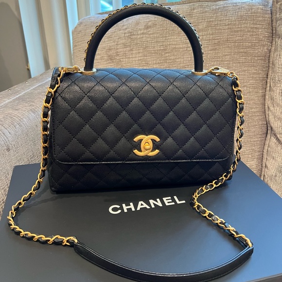 Chanel Caviar Coco Top Handle Bag NEWš„LIMITED EDITION š„23P Latest collection - Picture 15 of 16